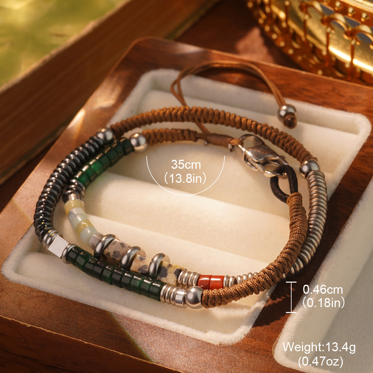 Ethnic style, unique tassel and beaded bracelet, elegant and niche design, retro hand-woven, wealth-attracting artistic jewelry pic 19