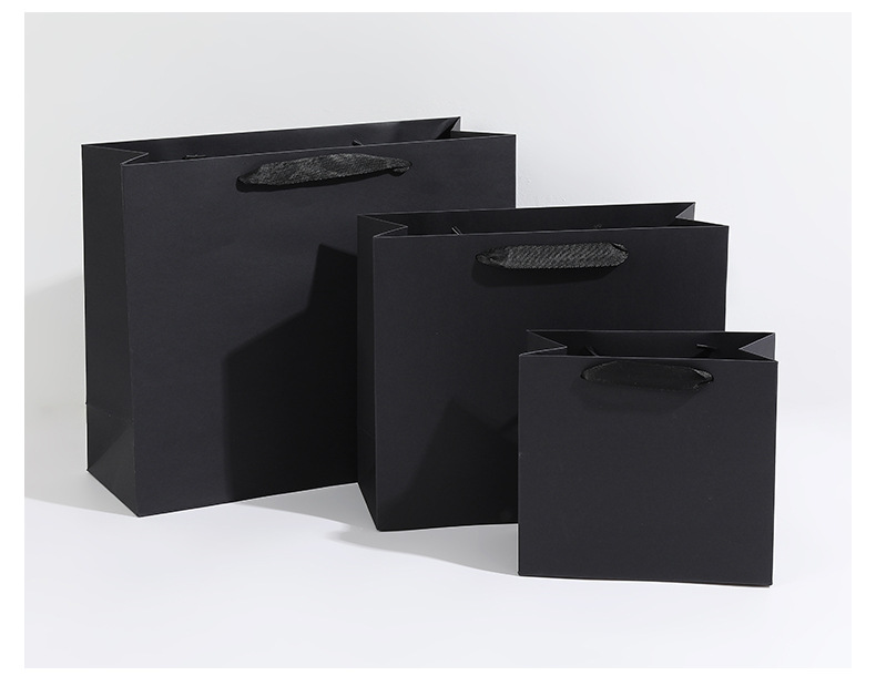 黑色商务休闲手提袋礼物茶叶展会礼品袋精品服装开业典礼纸袋批发详情8