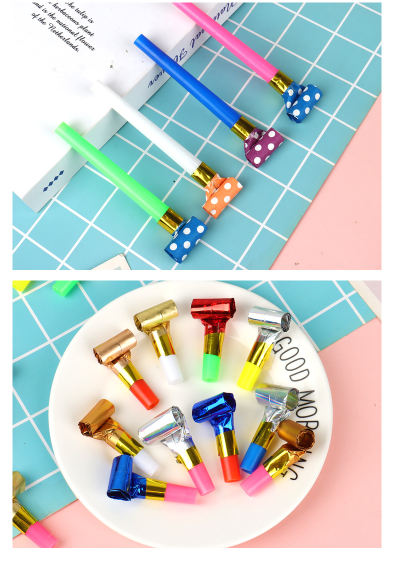 糖果吹龙雨丝吹龙厂家批发纸头吹龙口哨儿童生日派对用品创意吹龙详情5