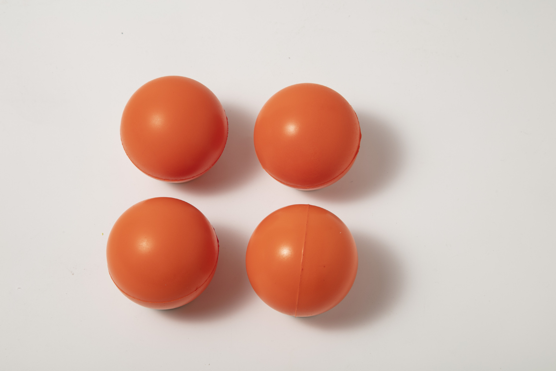 跨境爆款6.3cmPU发泡球光面中弹力发泄压力球海绵手抛球厂家批发详情7