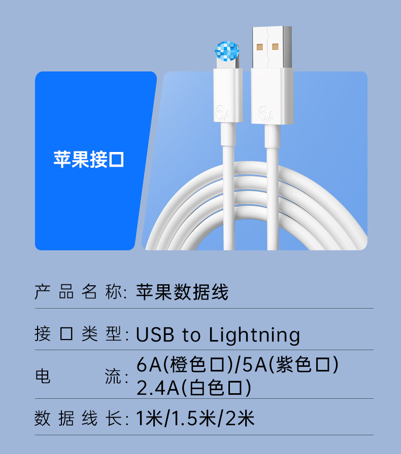 6A快充66Wtype-c数据线适用于华为p40mate40手机40W充电线5A器详情3