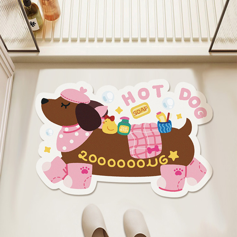 卡通可爱HelloKitty地垫家用浴室吸水卫生间门口防滑脚垫详情13
