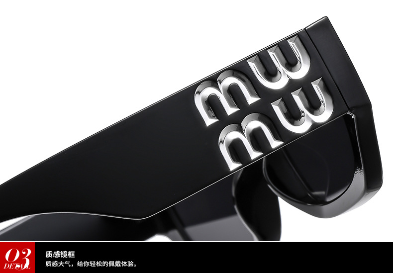 韩版高档猫眼谬家字母墨镜辣妹欧美风高级感复古太阳镜女百搭眼镜详情16