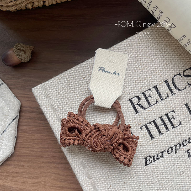 New retro autumn and winter fabric hollowed-out heart-shaped flower hair clips for children, children's hair clips that won't damage hair, baby hair bands for women pic 10