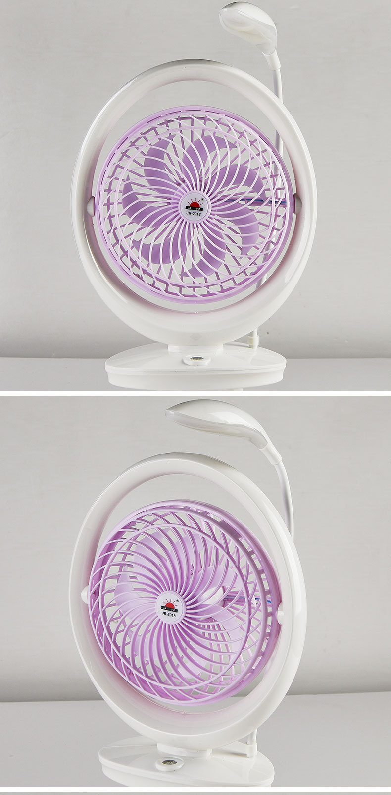 USB蓄电台扇带LED灯充电小风扇2合1学生便携式风扇灯桌面台灯风扇详情10