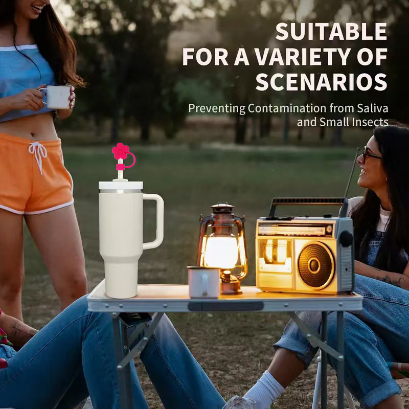 硅胶吸管帽批发花朵吸管套10mm防尘套Stanley史丹利水杯配件厂详情14