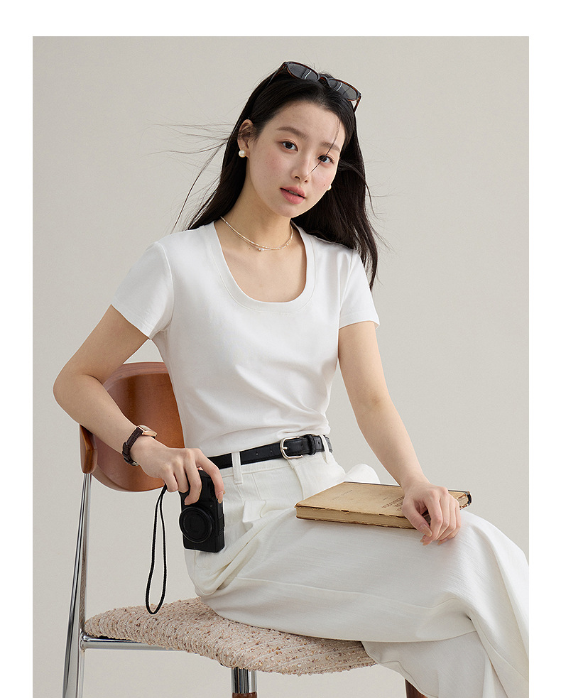【 Blockbuster B: Super Comfortable Double-collar T-shirt with Upgraded Fabric 】 Spring short-sleeved T-shirt pic 58