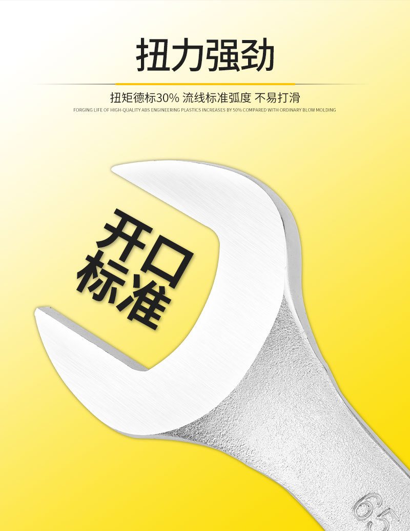 大号两用扳手开口梅花呆扳手33-85mm双头大号梅开两用扳手汽修详情4