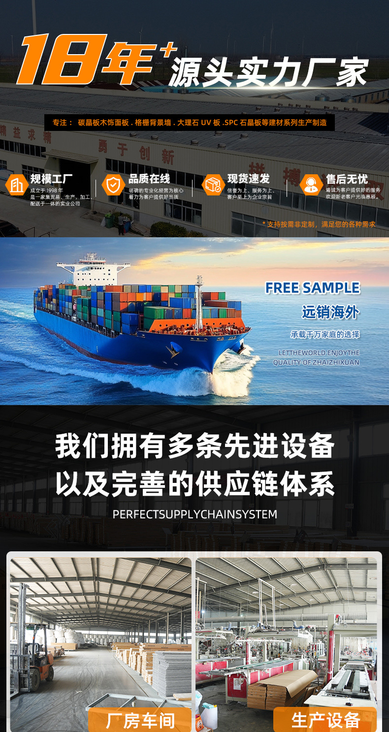 碳晶板木饰面墙板室内装饰装修护墙板木纹金属板无缝墙面快装墙板详情1