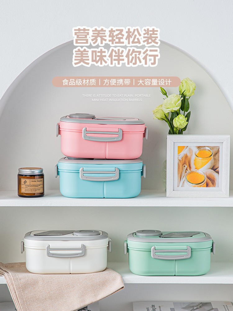 Customized lunch boxes can be put in the microwave oven. They are suitable for office workers, students, and have a high level of appearance. They are also food-grade lunch boxes, tableware, spoons, and food preservation boxes pic 3