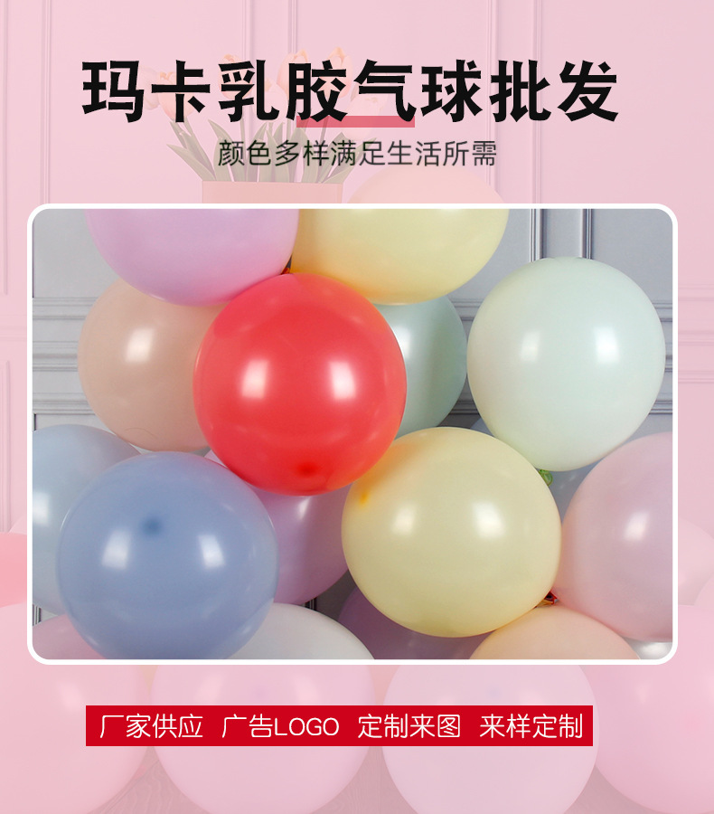 5-inch, 10-inch, 12-inch and 18-inch latex balloons in macaron color series for birthday and festival decoration and venue arrangement pic 1