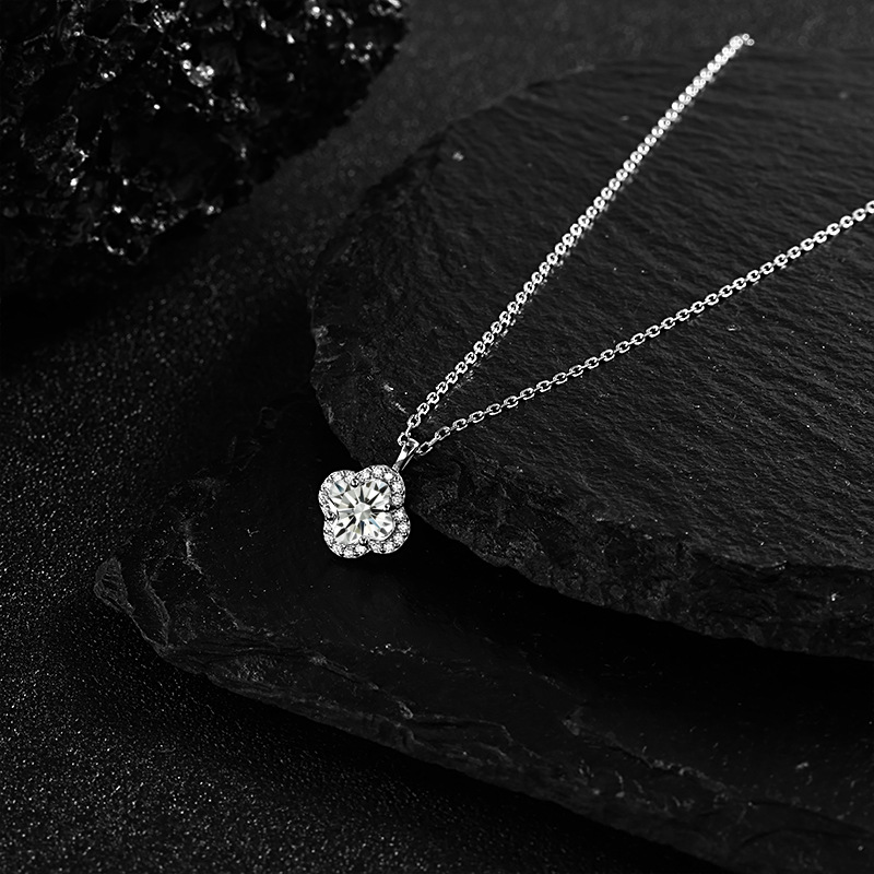 S925 All-silver Swan Kiss Heart Necklace for Women, 26 new style gourd pendant love bouquet necklace pic 28