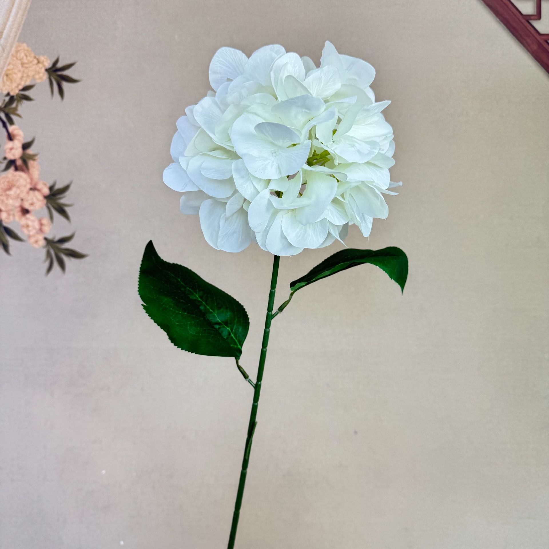 大单只丝印布绣球婚庆仿真花艺家居装饰假花绣球花仿真花束批发详情9