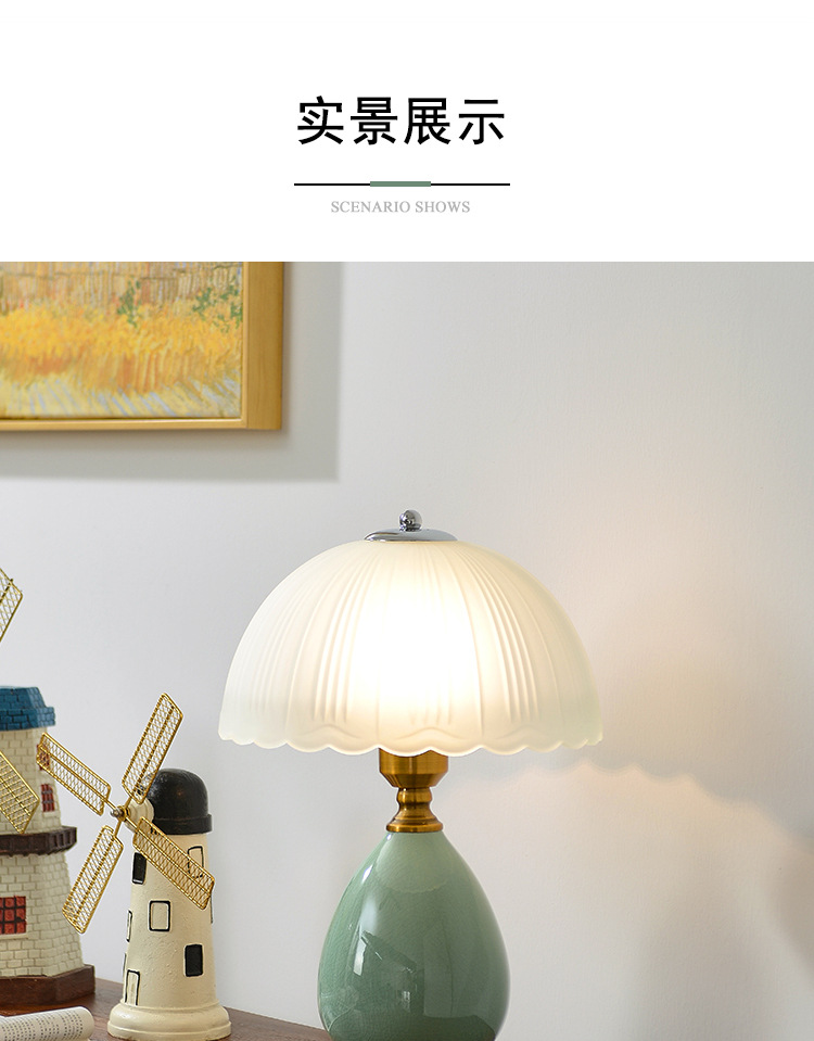 陶瓷台灯美式复古卧室床头台灯网红爆款中山灯具跨境电商外贸工厂详情8