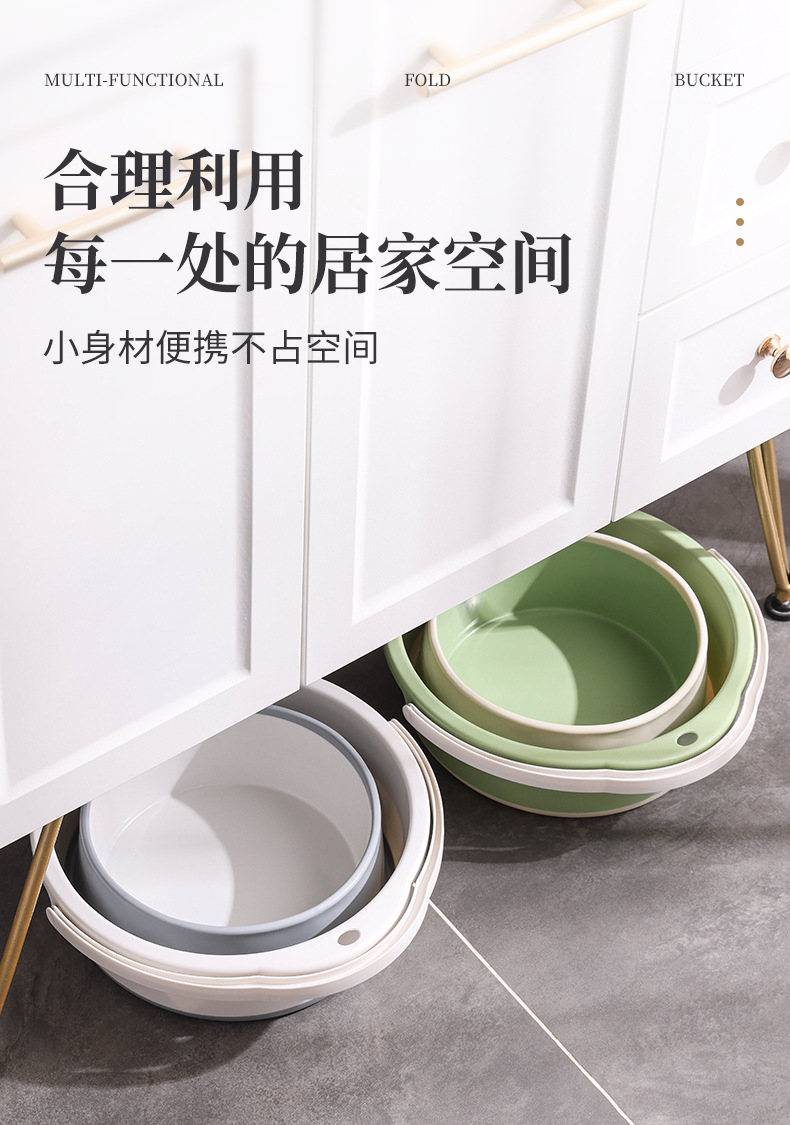 便携式可折叠水桶车载户外露营小洗车桶车用钓鱼桶旅行家用塑料桶详情4