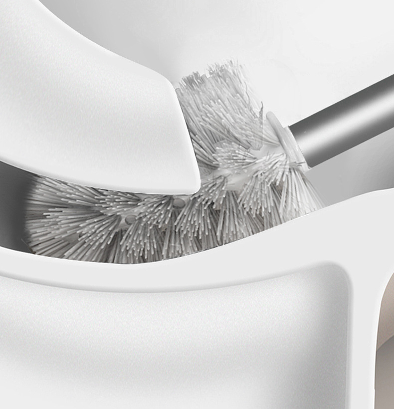 马桶刷套装浴室厕所清洁刷子免太空铝打孔家用无痕贴跨境长柄刷架详情4