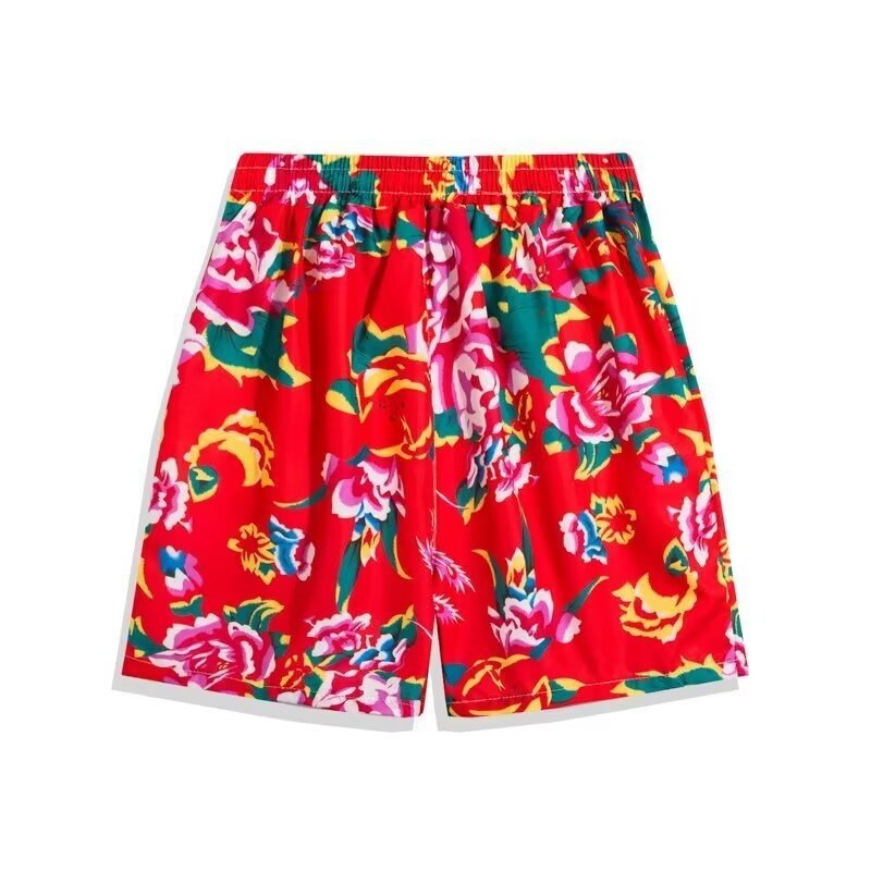 2025 Northeast Big Flower Pants for men, summer shorts, Chinese-style casual beach pants, 5-point team, trendy men and women pic 4