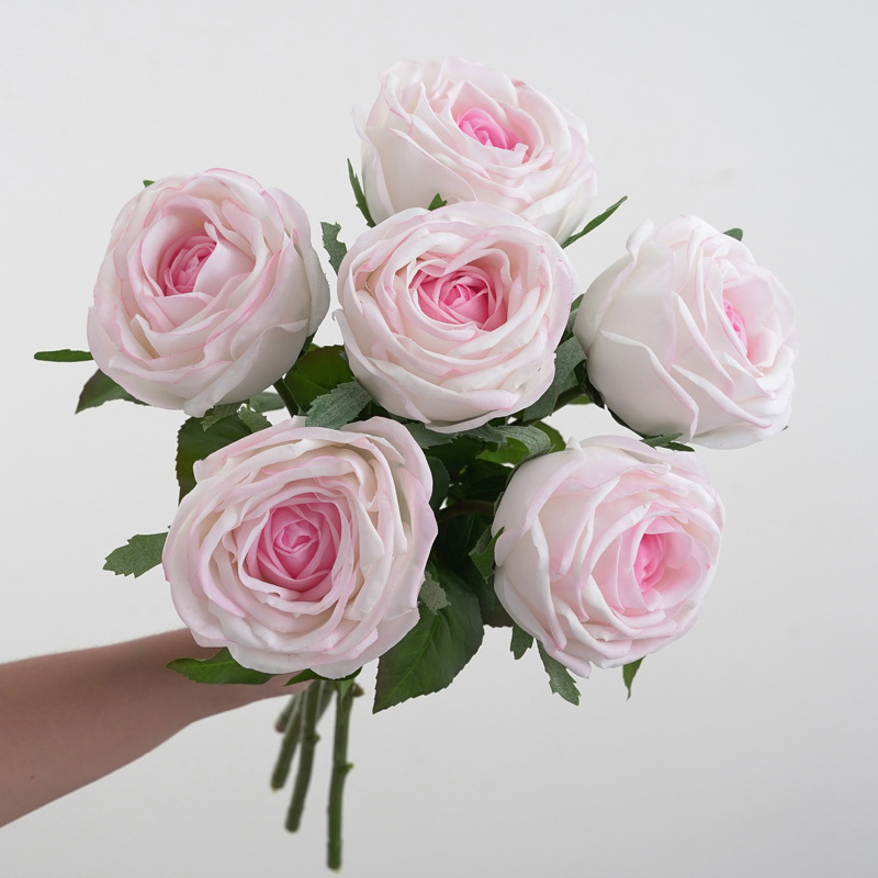 仿真单支手感保湿桑拉玫瑰 婚庆婚礼配材家居桌面装饰摄影道具详情5