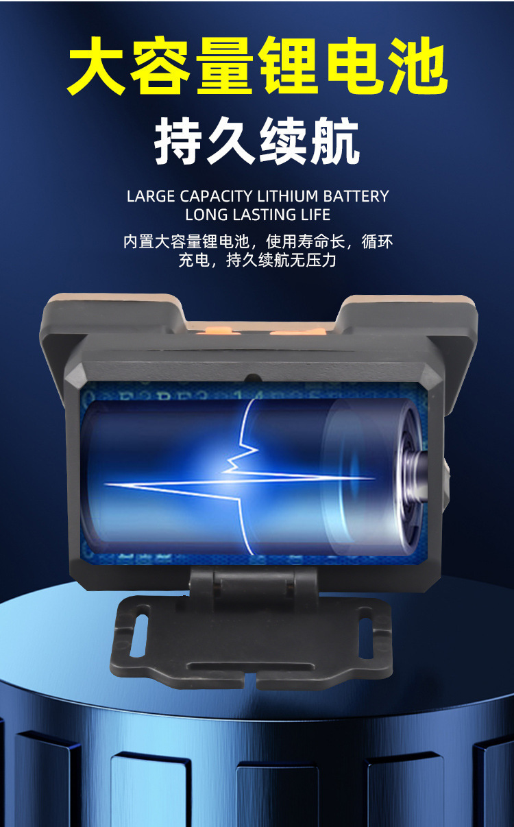 Cross-border exclusive LED strong light head outdoor high-power usb charging head-mounted flashlight waterproof night fishing headlamp pic 10