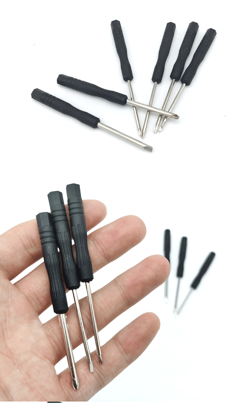 Factory direct sales of toy small screwdrivers, mini 2.0 and 3.0 cross-head screwdrivers, toy delivery, black screwdriver small pic 3