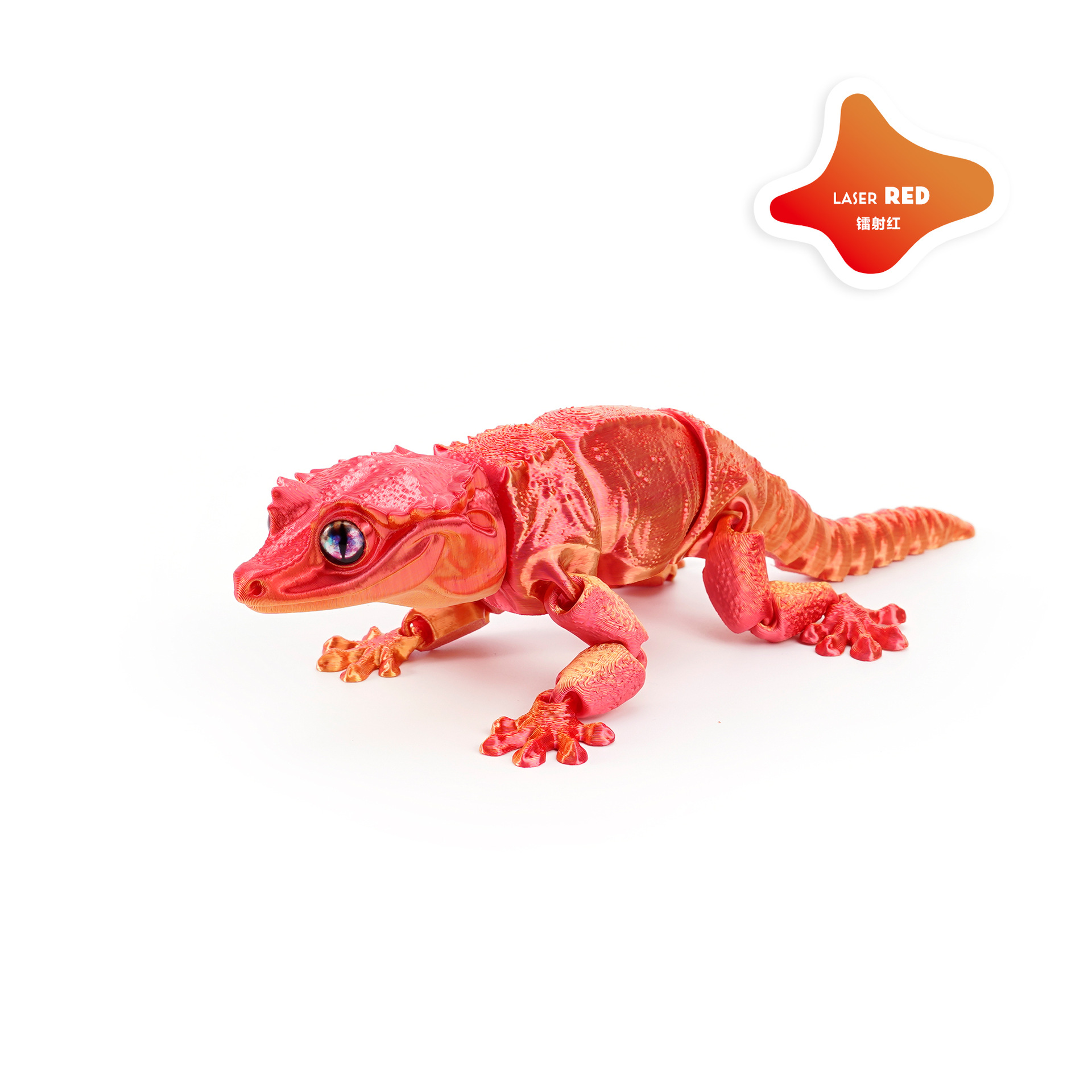 The 3D printed cross-border best-selling crested lizard animal figure-piece is cute and adorable. The lizard can move and features an integrated joint design pic 8