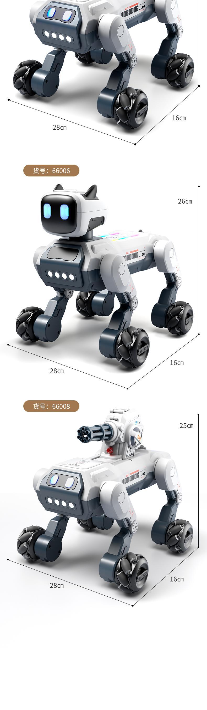 AI remote control intelligent sensing robot dog programming singing, dancing, spraying, horizontal dialogue, stunt launching, electric toy with cannon platform pic 10