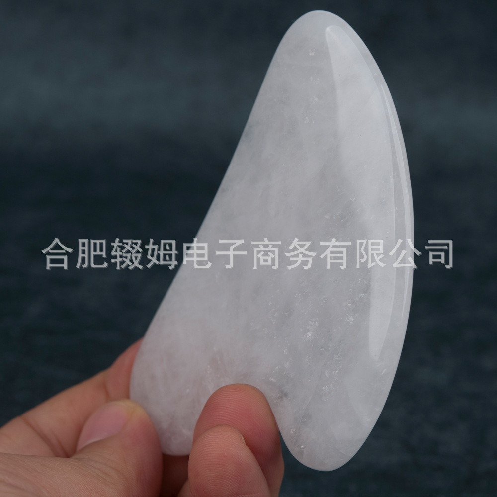 粉晶玉石厂家刮痧板粉水晶绿东陵面部脸部美容刮痧颈椎腿部全身详情49