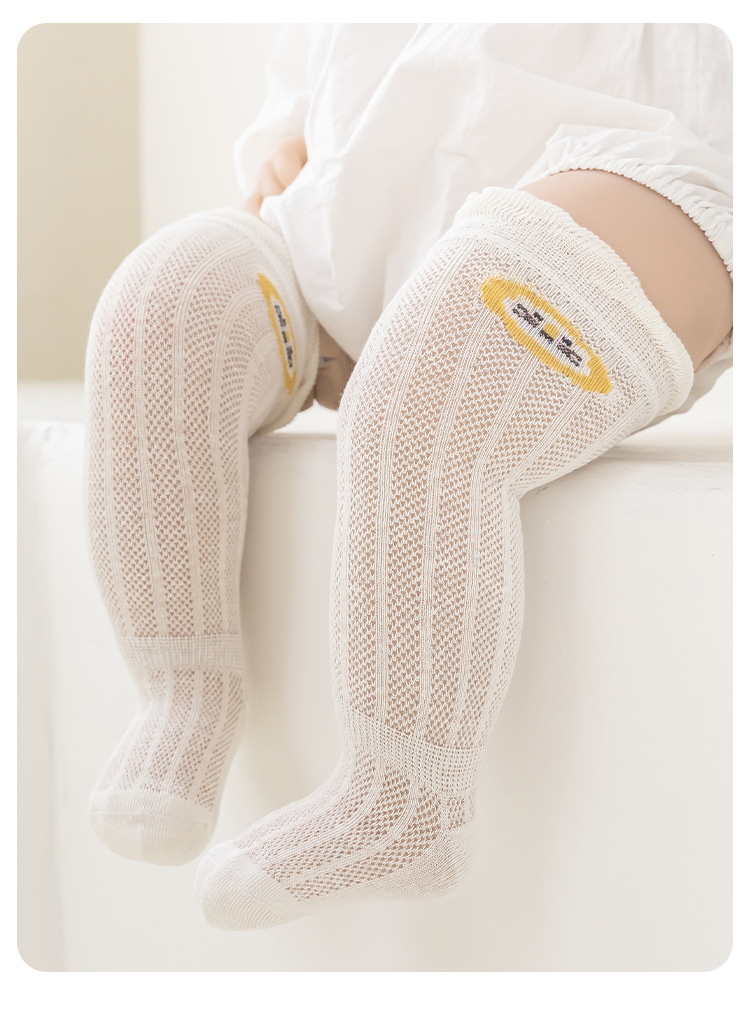 2025春夏超薄a类婴儿长筒袜防蚊袜宝宝过膝袜子新生儿无骨松口网眼0-1岁详情16
