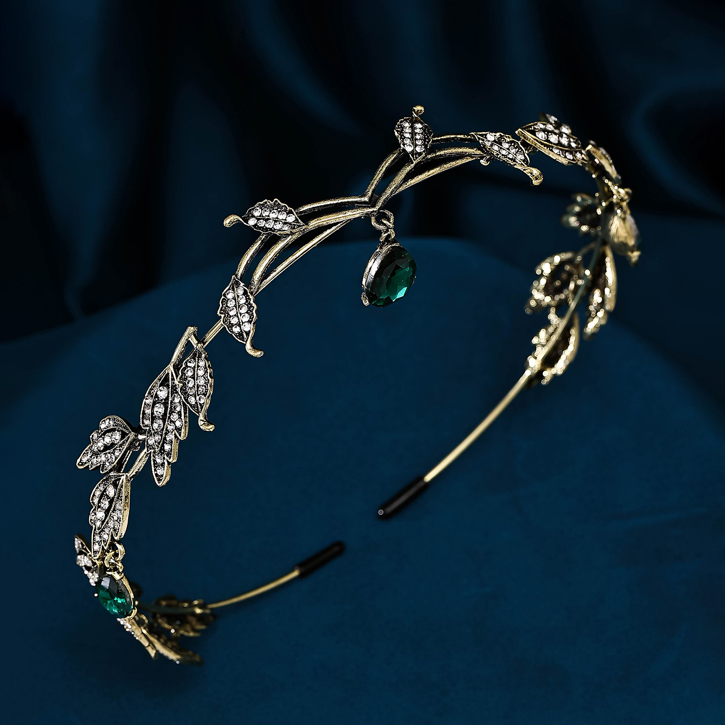 Forest-themed, super fairy-like, versatile silver rhinestone hair-pressing headband, a niche Internet celebrity with a high-end, thin-edged headband for going out pic 13