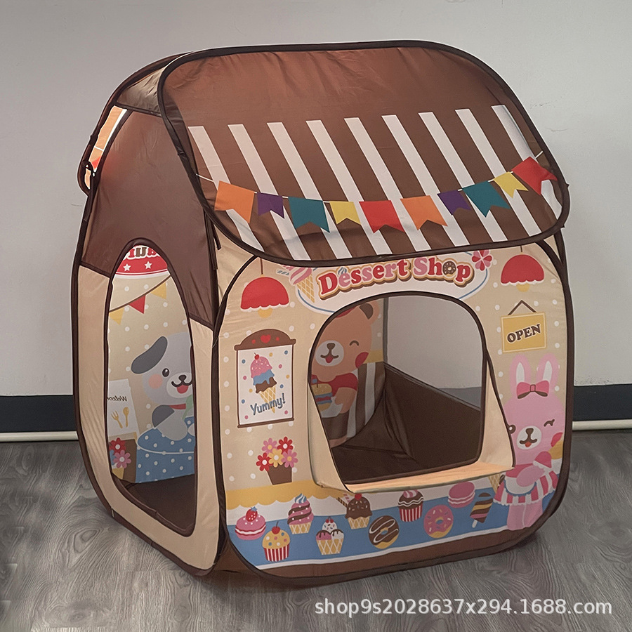跨境亚马逊儿童帐篷室内游戏屋小房子海洋球池过家家玩具屋批发详情8