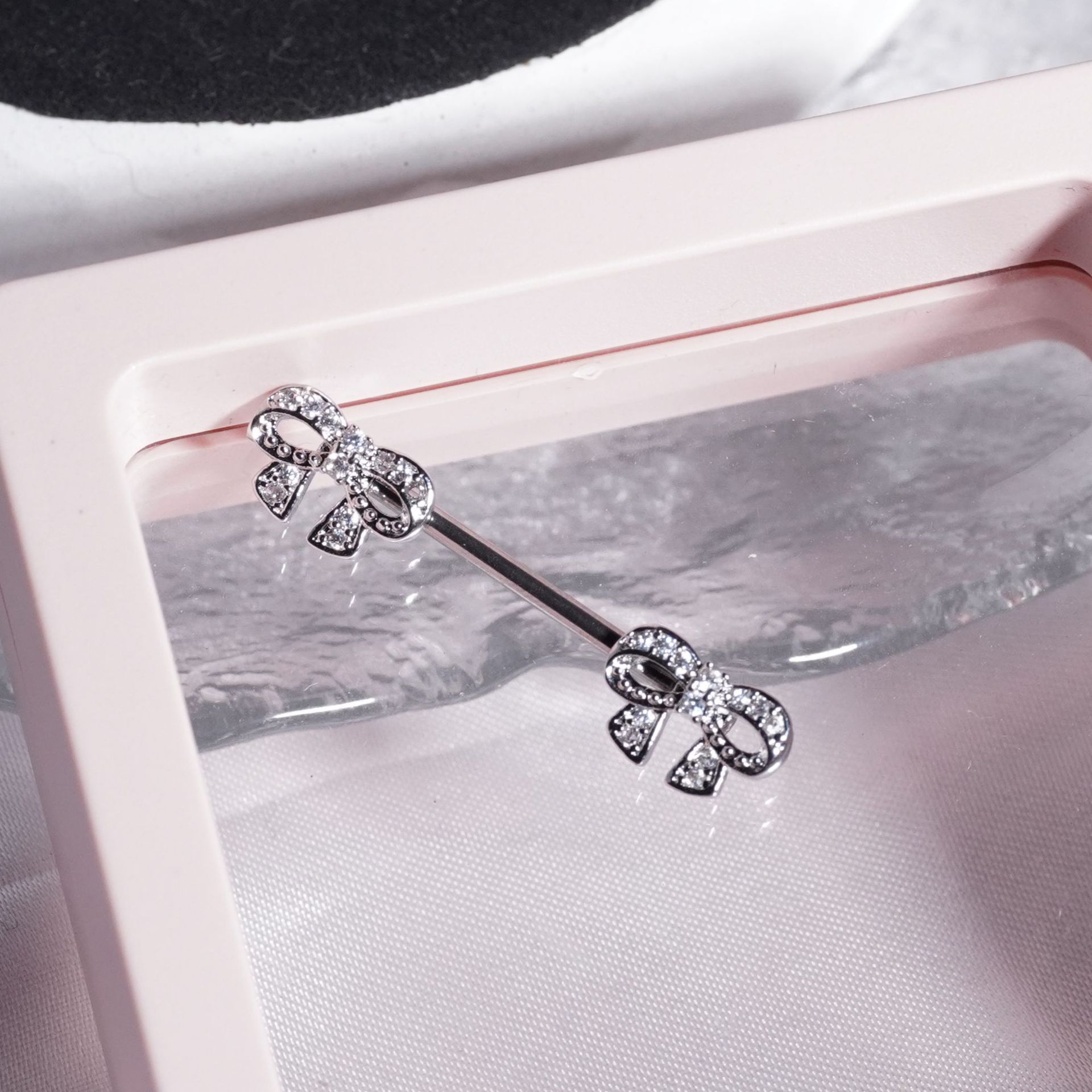 厂家直销爆款外贸蝴蝶结乳钉不锈钢乳环跨境热销新品人体穿刺饰品详情6