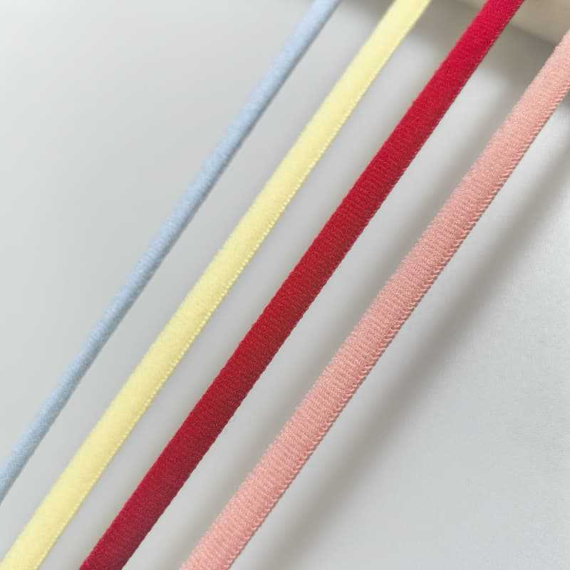 0.5 semi-circular flat elastic oil core band, beautiful back elastic band, shoelace elastic rope, bra bra strap, lifting elastic pic 6