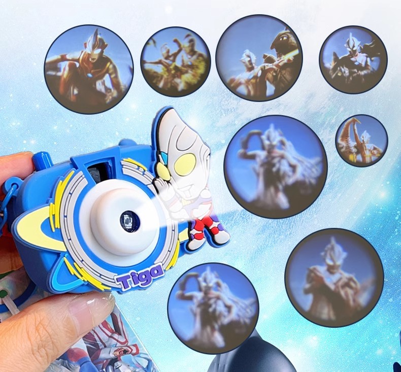 Ultraman projection camera keychain pendant, creative and cute student schoolbag small pendant, car key chain pic 5