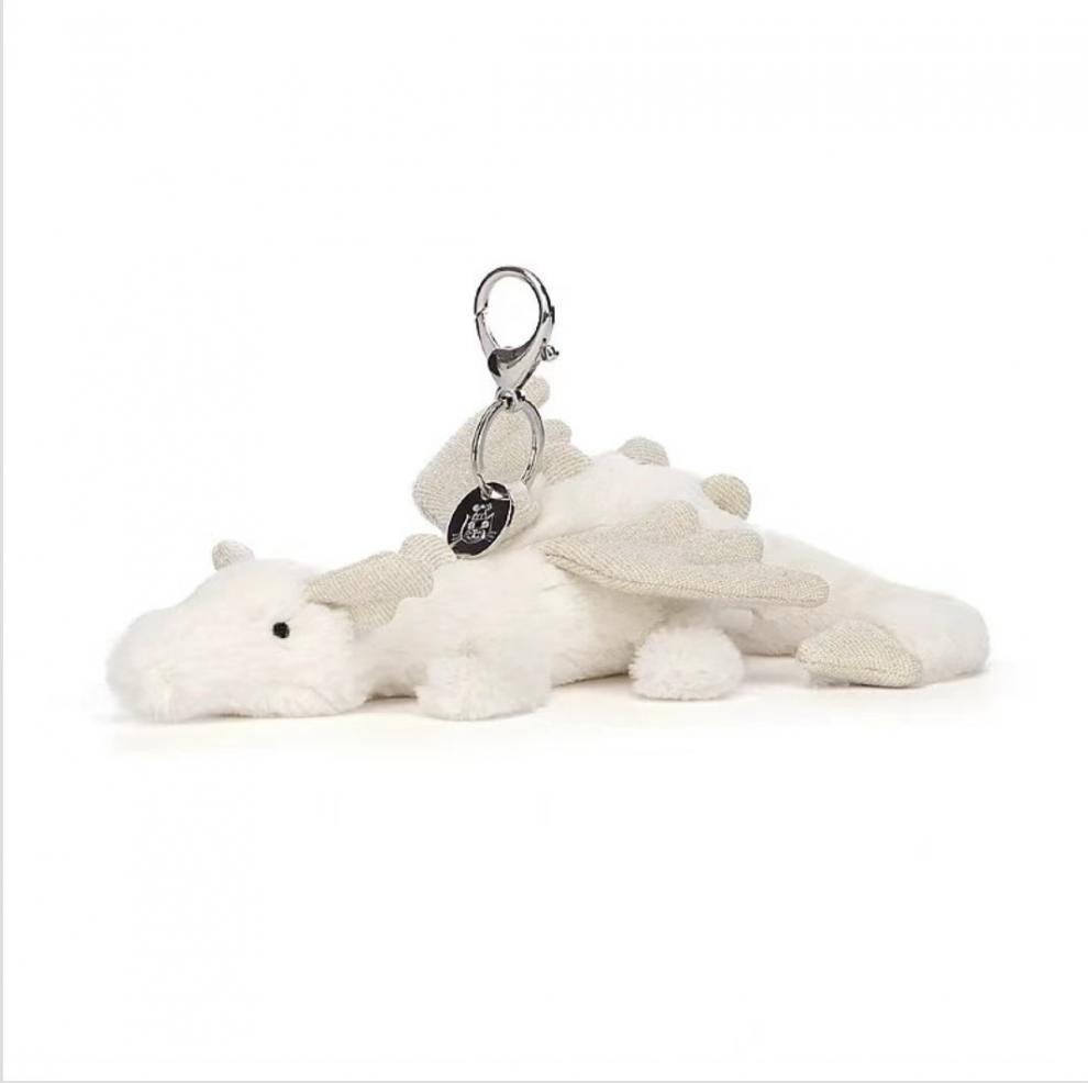 巴塞罗熊茄子牛角包Jellycat挂件三标齐全带钢印款式多样批发礼物毛绒布艺公仔玩具挂饰详情7