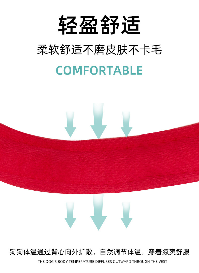 Y形轻量化狗用牵引背带舒适透气防脱设计详情7