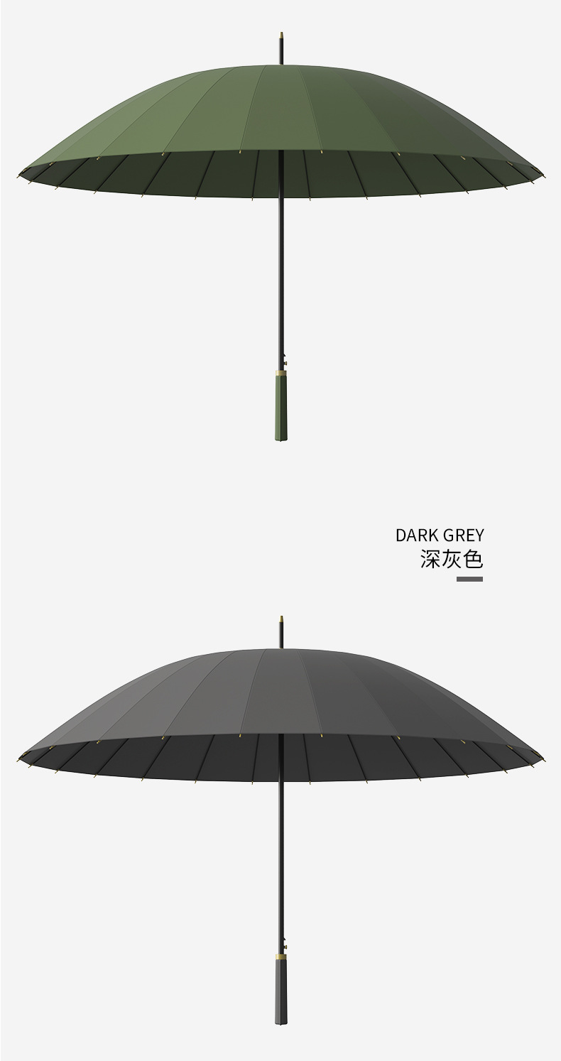 24-bone umbrellas, automatic umbrellas, large and extra-large size, factory bulk wholesale, straight-handled long-handled umbrellas, all-weather and all-weather, printed logo pic 14