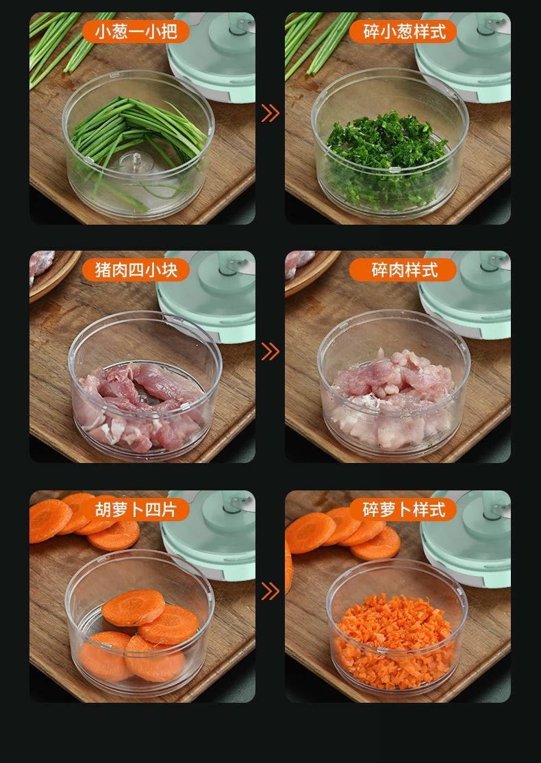 Cat print household garlic mince cutter, hand-pulled meat grinder, kitchen dumpling filling mincing machine, garlic puller pic 6