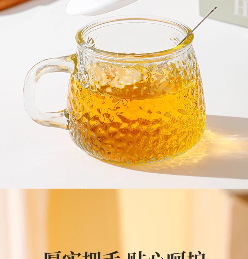 马克杯高颜值小熊杯办公室咖啡杯水杯伴手礼玻璃杯把手花茶杯子详情12