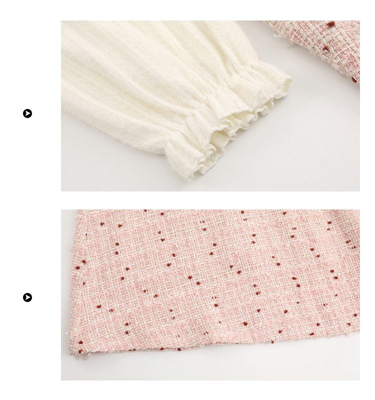 法式假两件小香风千金连衣裙春季胖mm大码女装高腰显瘦裙子65122详情25