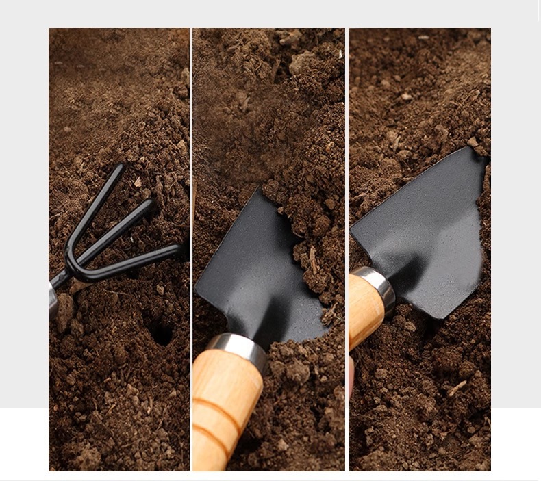 Gardening three-piece set: potted plant shovel, garden shovel, indoor flower potted plant, loosening soil, planting flowers and vegetables pic 6