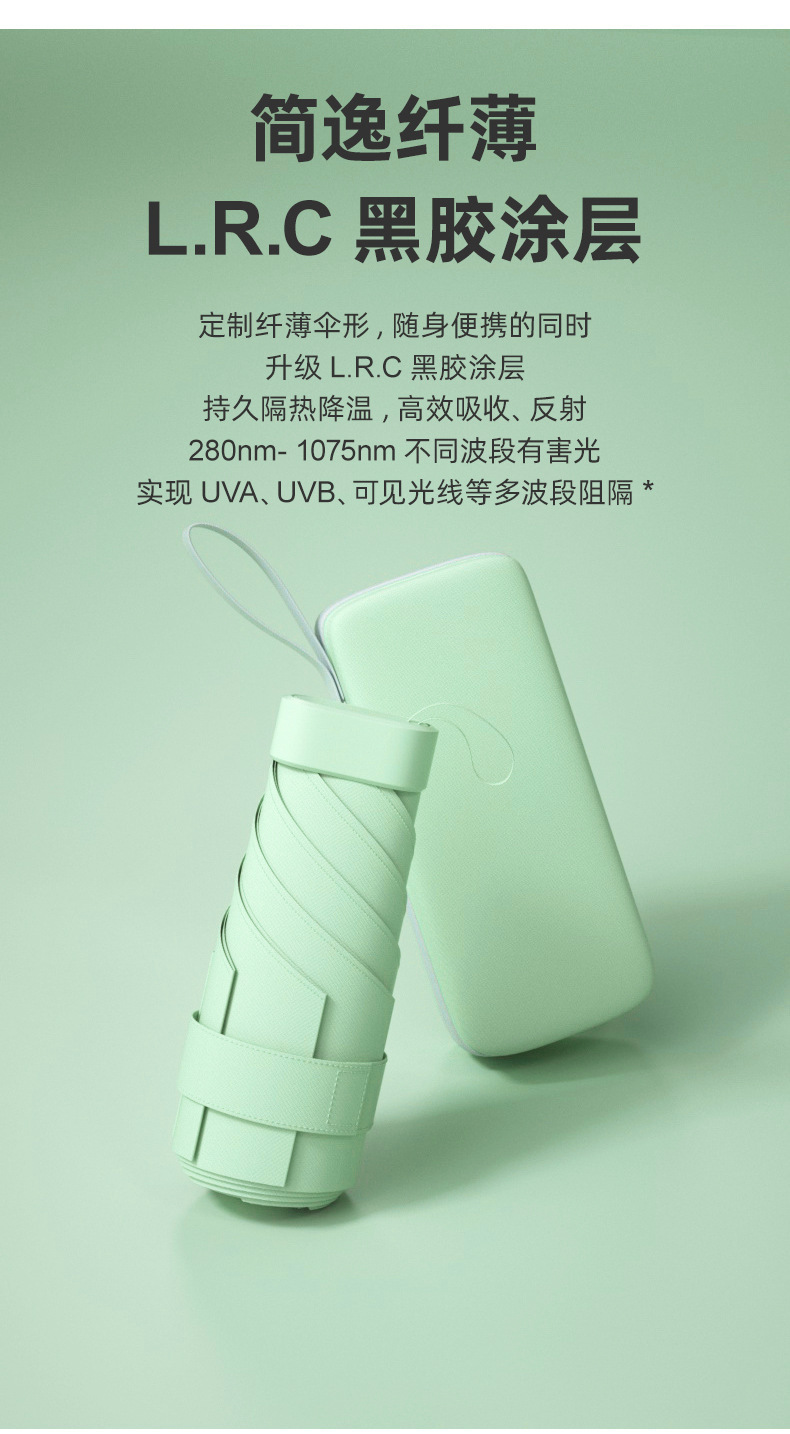 扁六折太阳伞六骨防晒遮阳超轻折叠晴雨伞拉链包卡包伞礼品广告伞详情2