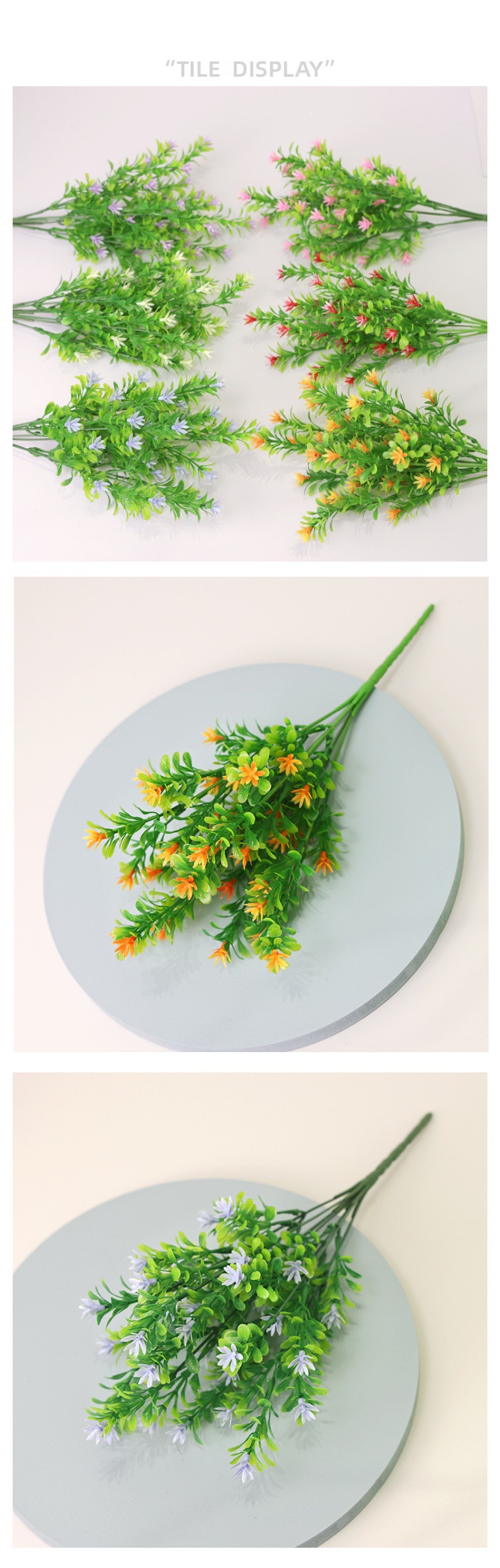 厂家批发仿真米兰草塑料花家居装饰人造花束仿真植物假花绿植水草详情8