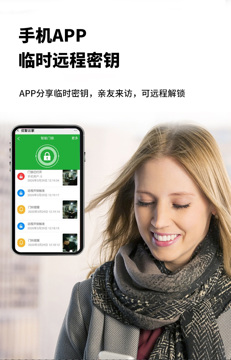 人脸识别指纹锁家用防盗门智能门锁密码锁入户门别墅电池电子锁详情13