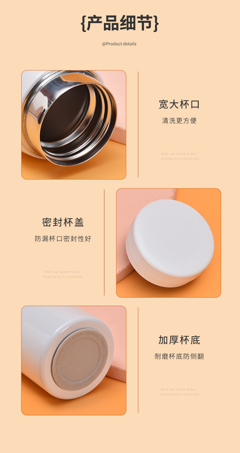 Simple and mini 304 stainless steel insulated cup, cute and small pocket cup for men and women, outdoor portable small-capacity water cup pic 9
