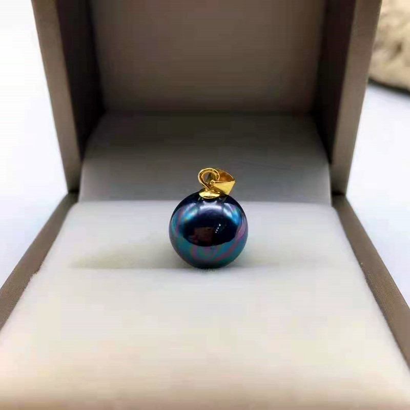 Серебряное колье S925 с цепочкой из бижуса, украшенное модным украшением с натуральным черным жемчугом pic 20