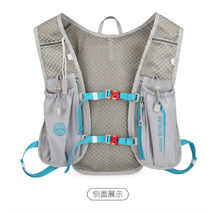 新款多功能尼龙跑步背包 安全反光运动背包水袋背包 骑行包详情34