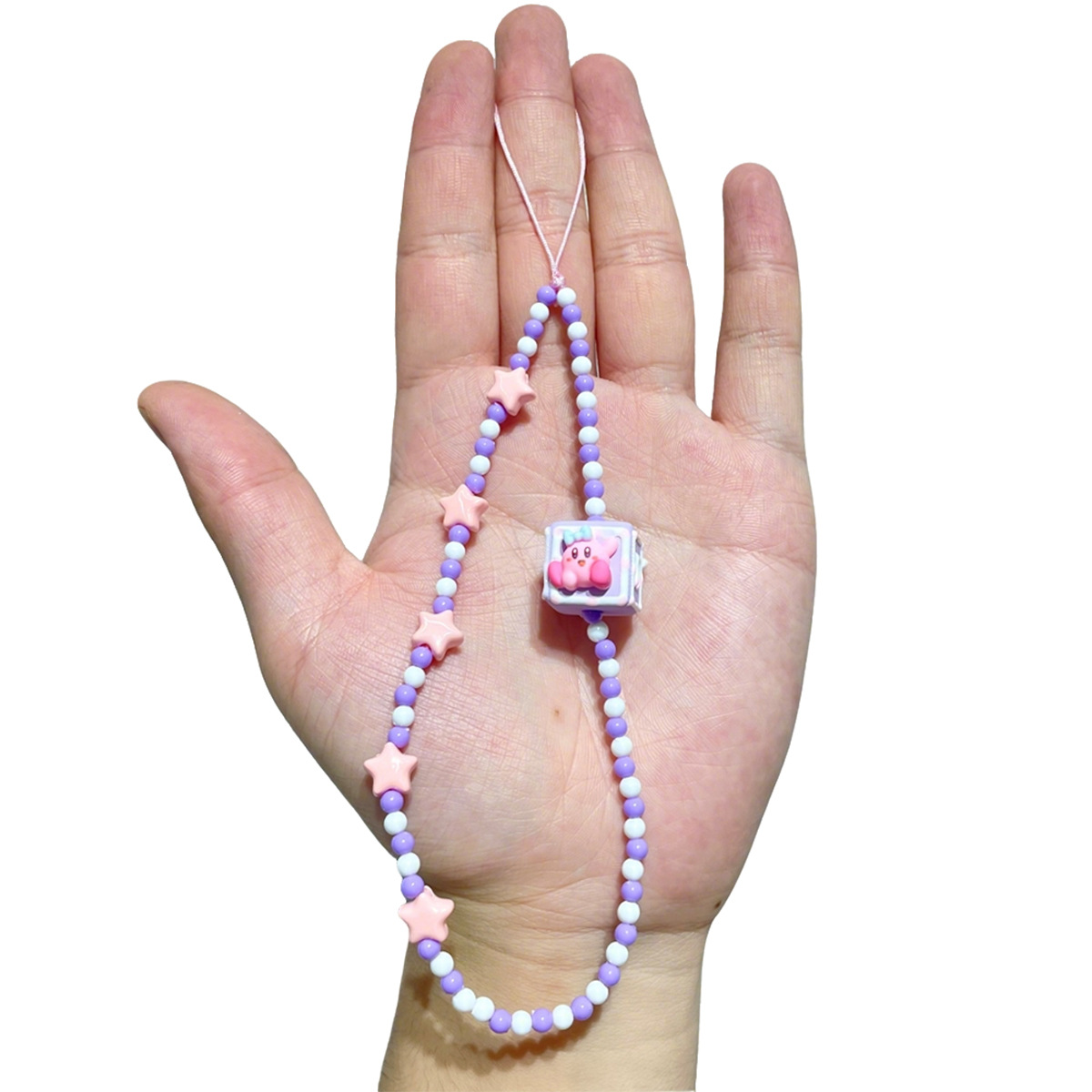 Gradient color-blocking cartoon beaded mobile phone chain, cute 3D doll hand-painted pendant, girlish Ins-style ccd pendant pic 13