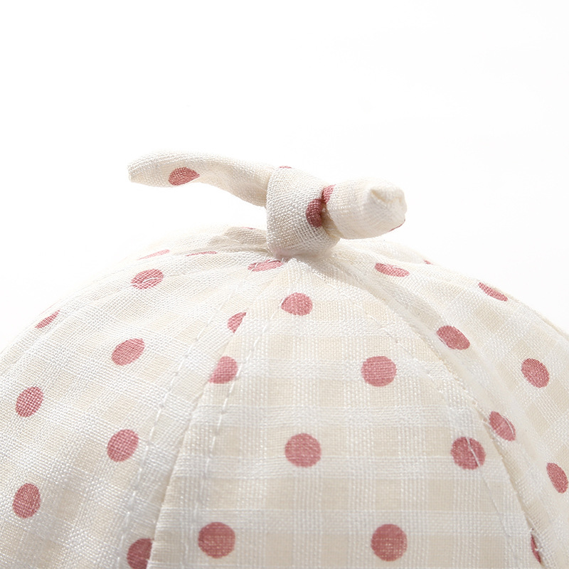 婴儿帽子春秋波点可爱超萌男宝宝渔夫帽婴幼儿女童遮阳防晒盆帽潮详情9