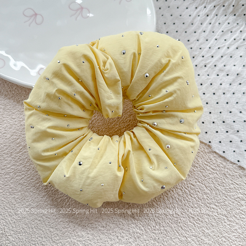 大肠发圈高级感甜美风高颜值ins韩系扎头发绳发圈大肠缎面带钻肠详情10