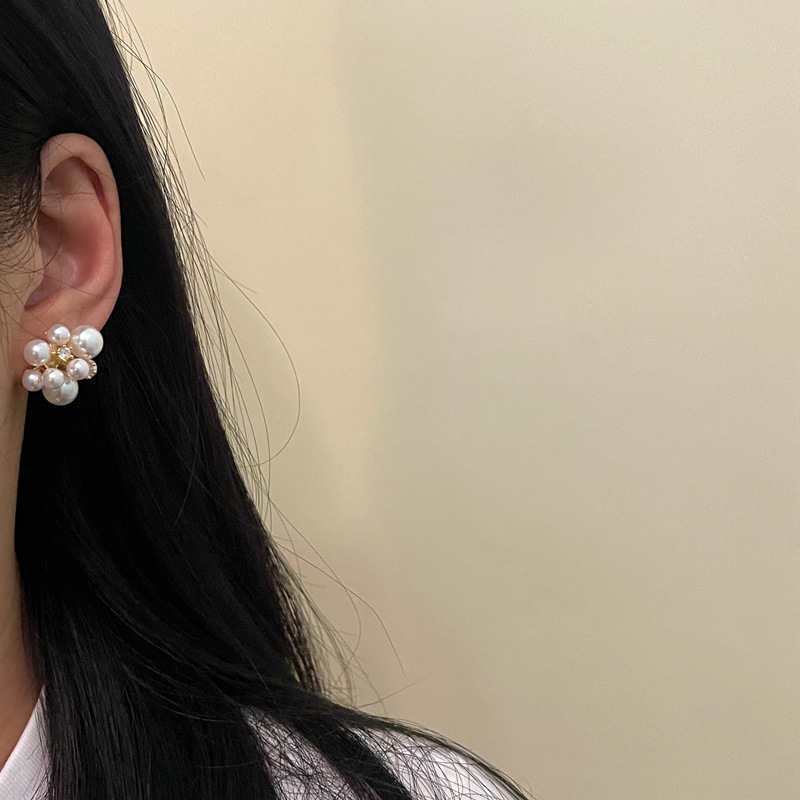 小众设计感珍珠耳环锆石轻奢风高级感925银针韩版春夏新款个性女~详情18